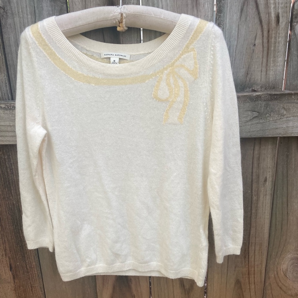 Banana Republic angora blend bow sweater